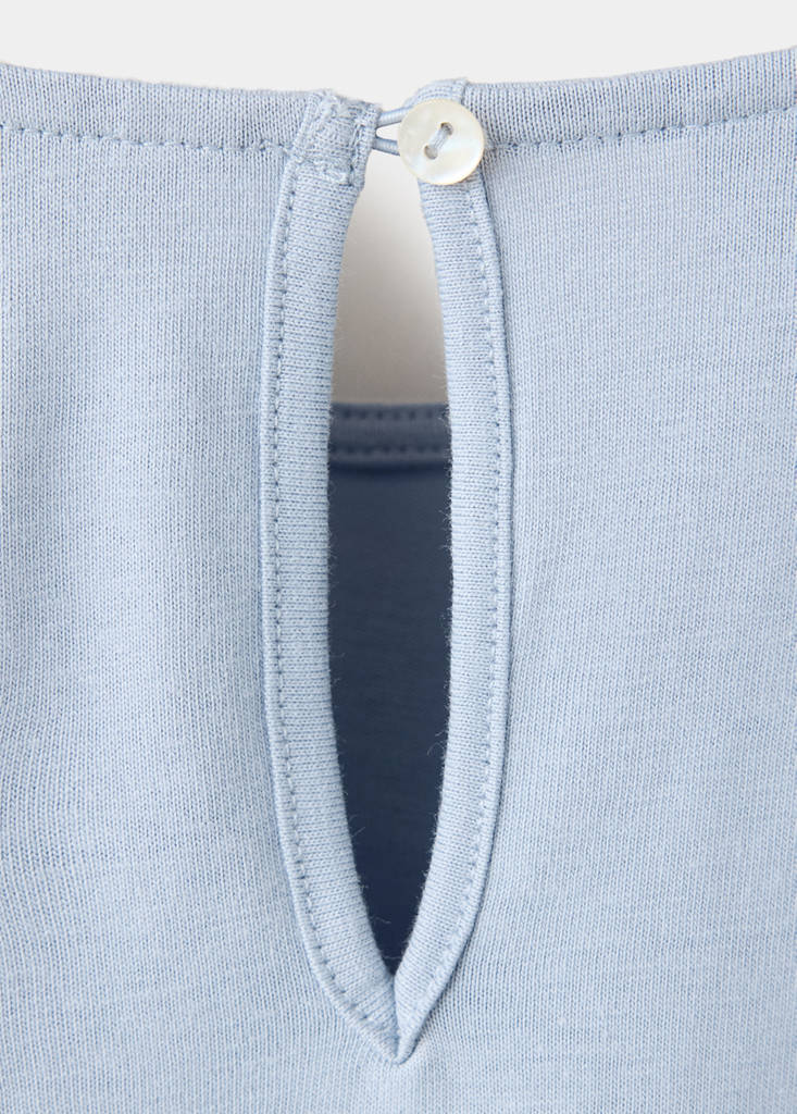 Frills cotton t-shirt — Sky Blue