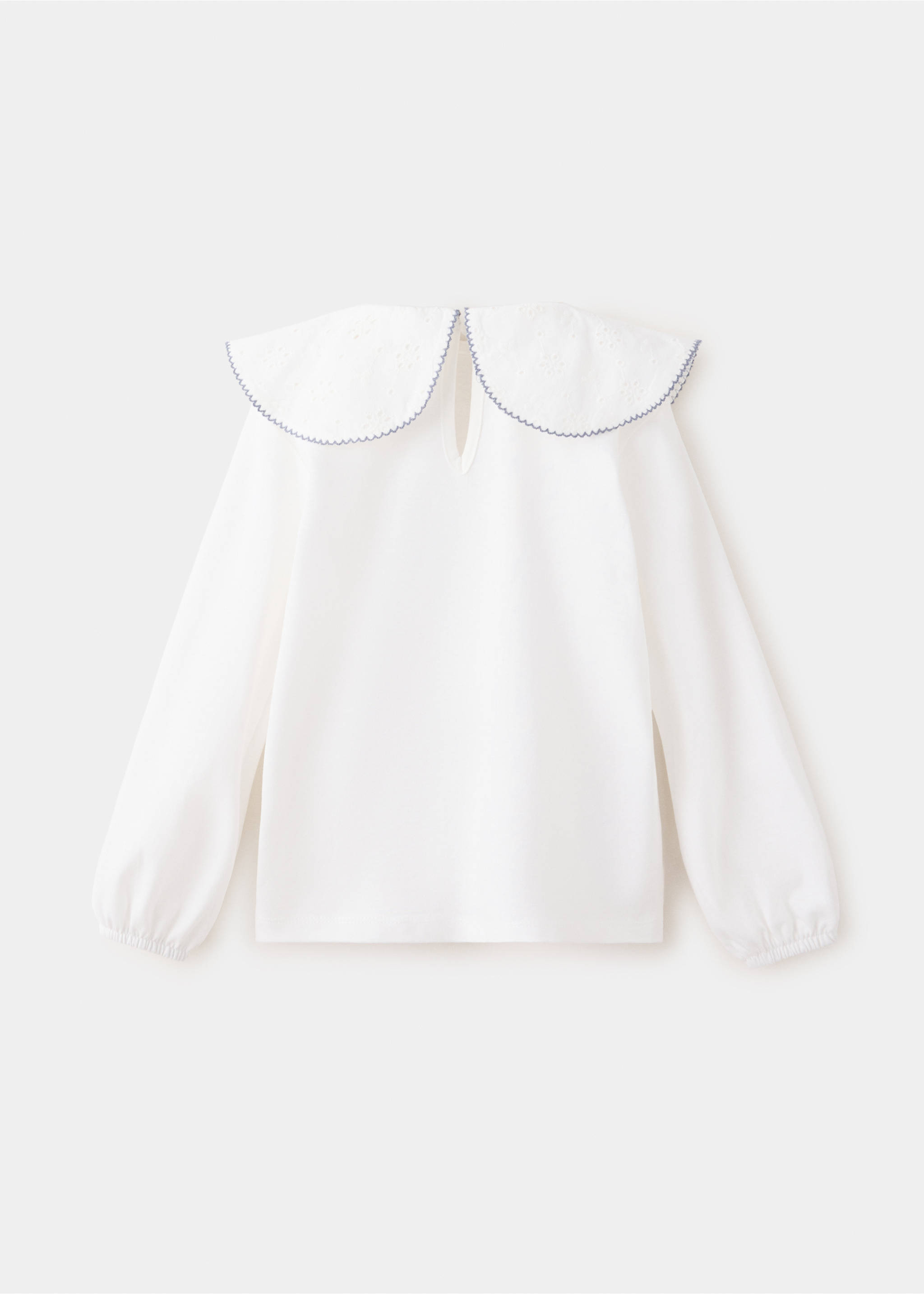 T-shirt col Claudine - Verso de l’article, Blanc cassé. Ref: 37005177-00.