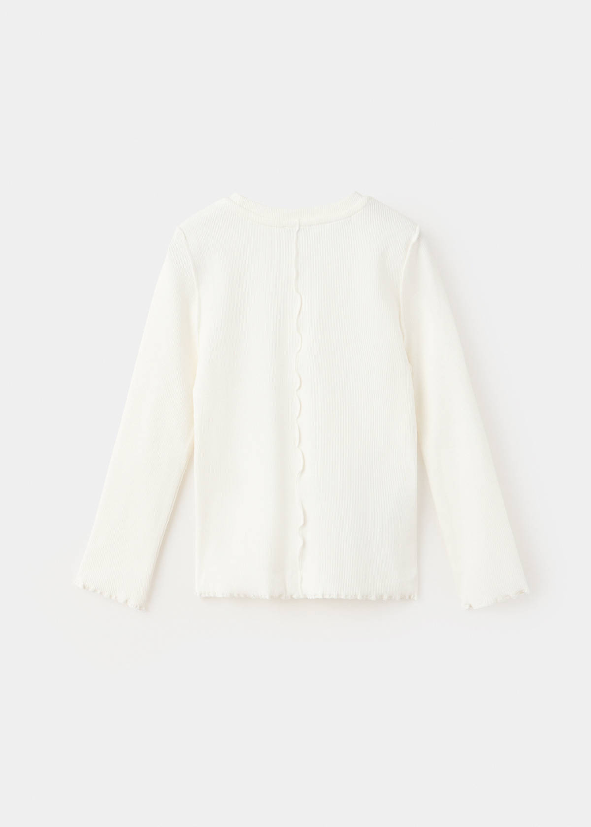 Ribbed long-sleeve T-shirt — Off White