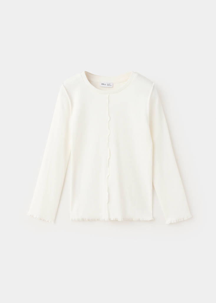 Ribbed long-sleeve T-shirt — Off White