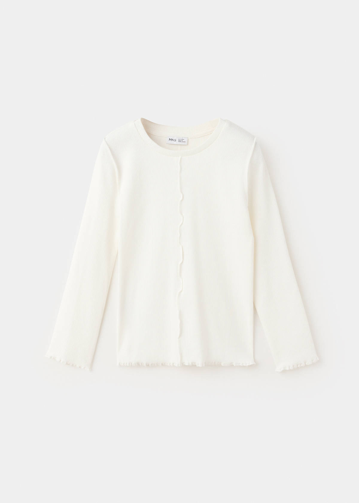 Ribbed long-sleeve T-shirt — Off White