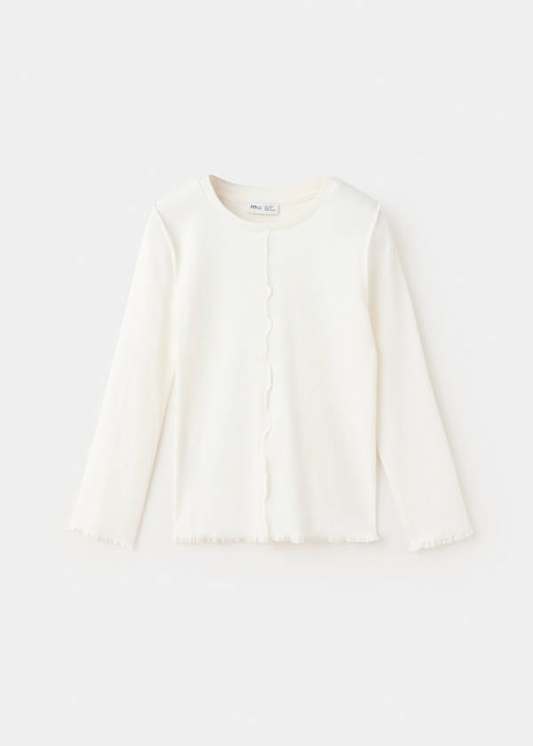 Ribbed long-sleeve T-shirt — Off White