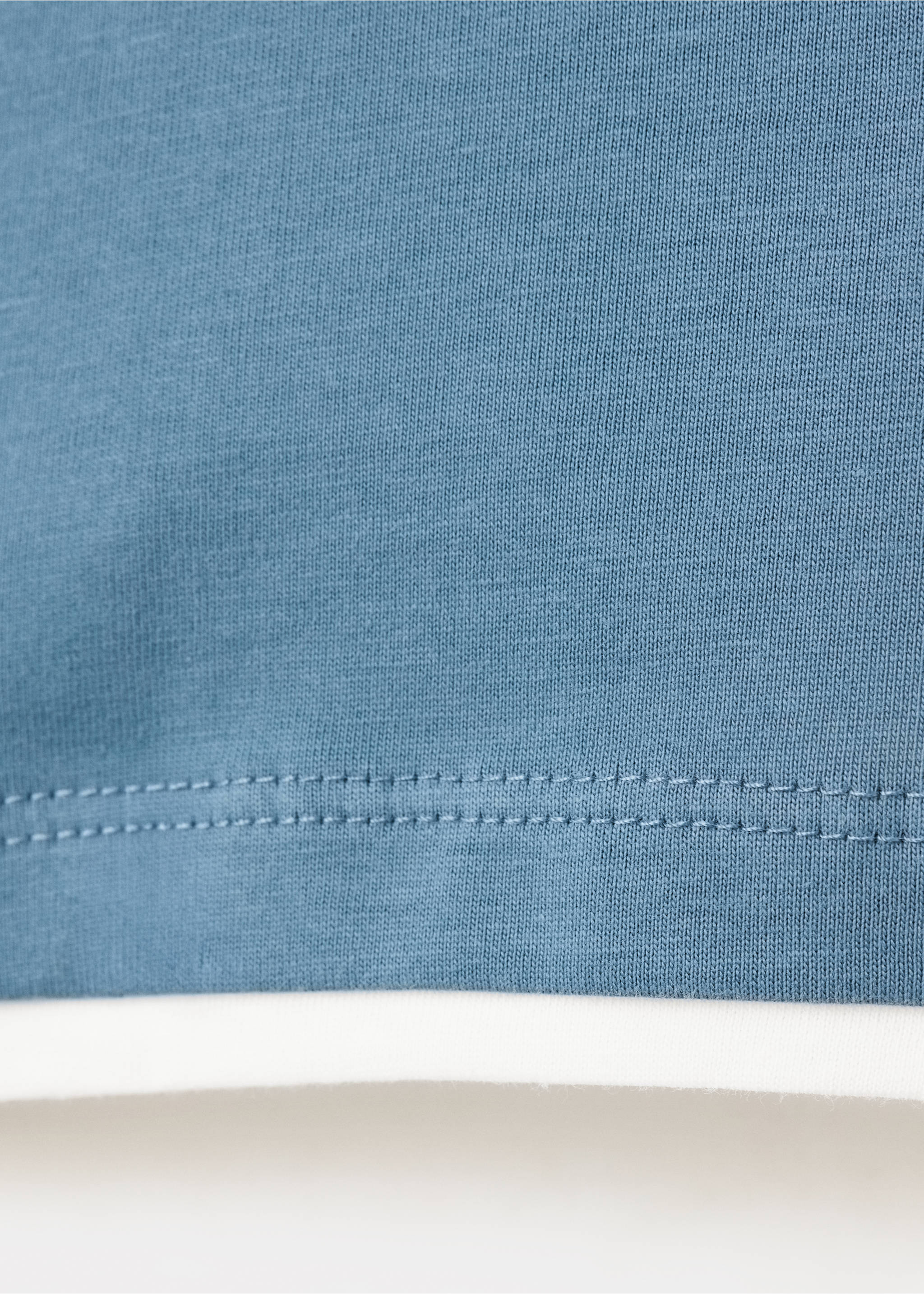 T-shirt détail imprimé - Détail de l'article 8, Bleu. Ref: 37005180-00.