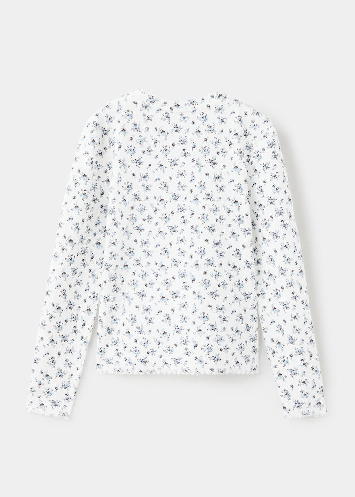 Ribbed flower T-shirt - thumbnail 3