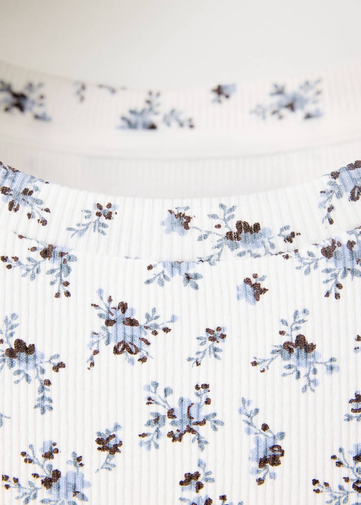 Ribbed flower T-shirt - thumbnail 6