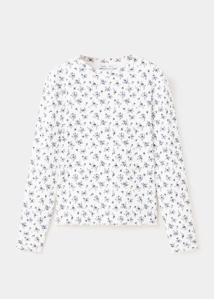 Ribbed flower T-shirt - thumbnail 4