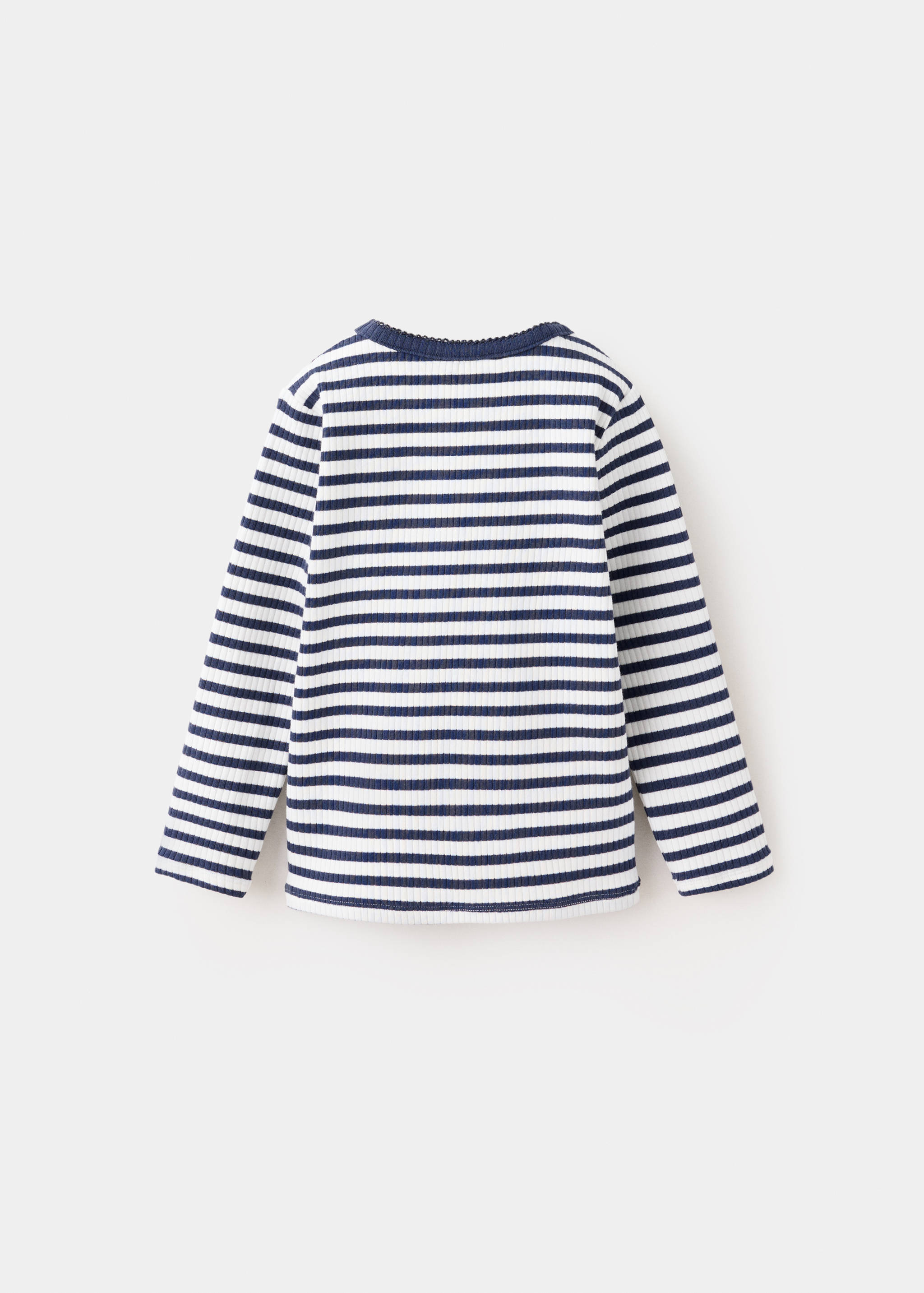 T-shirt côtelé à rayures - Verso de l’article