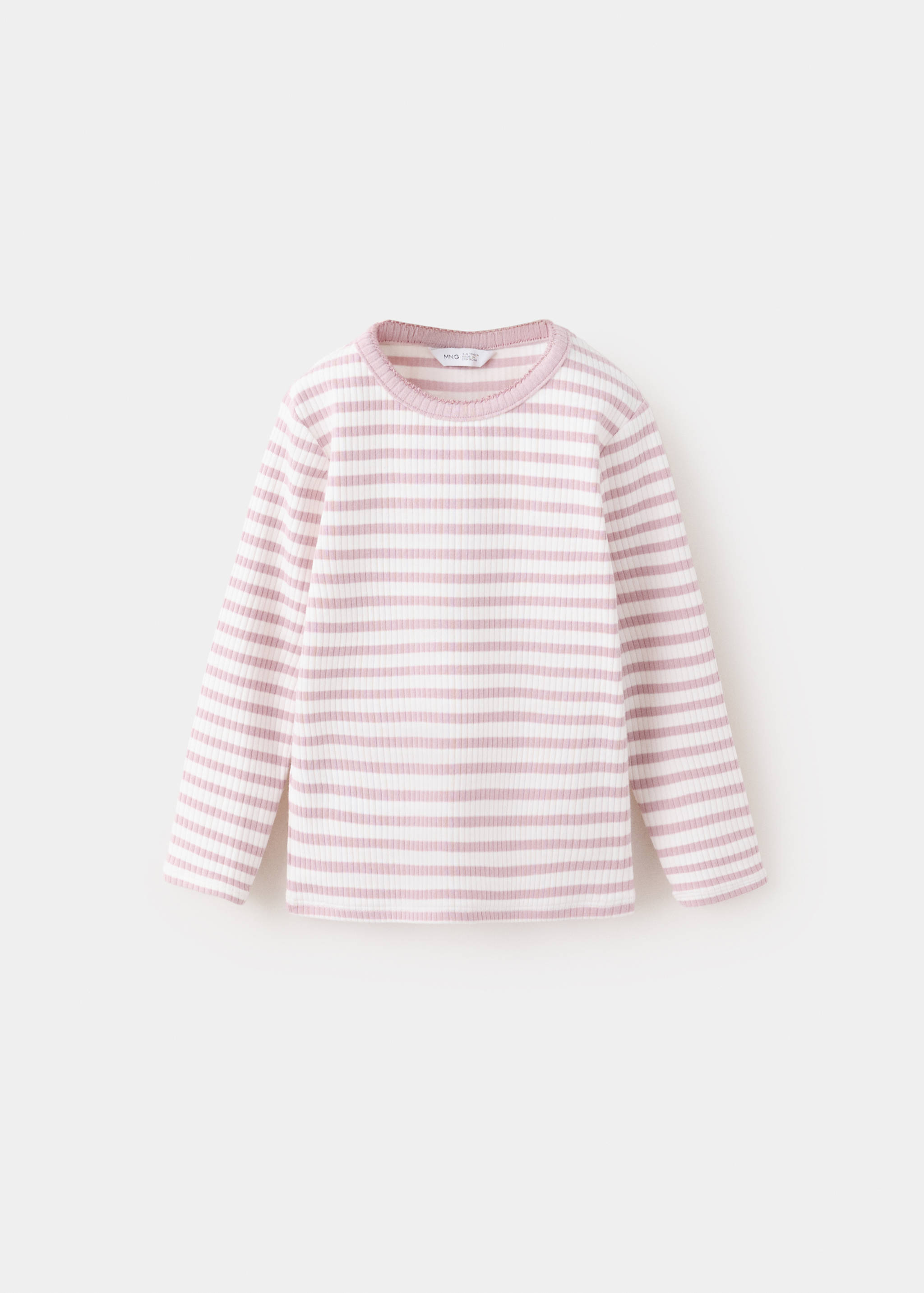 T-shirt côtelé à rayures - Article sans modèle