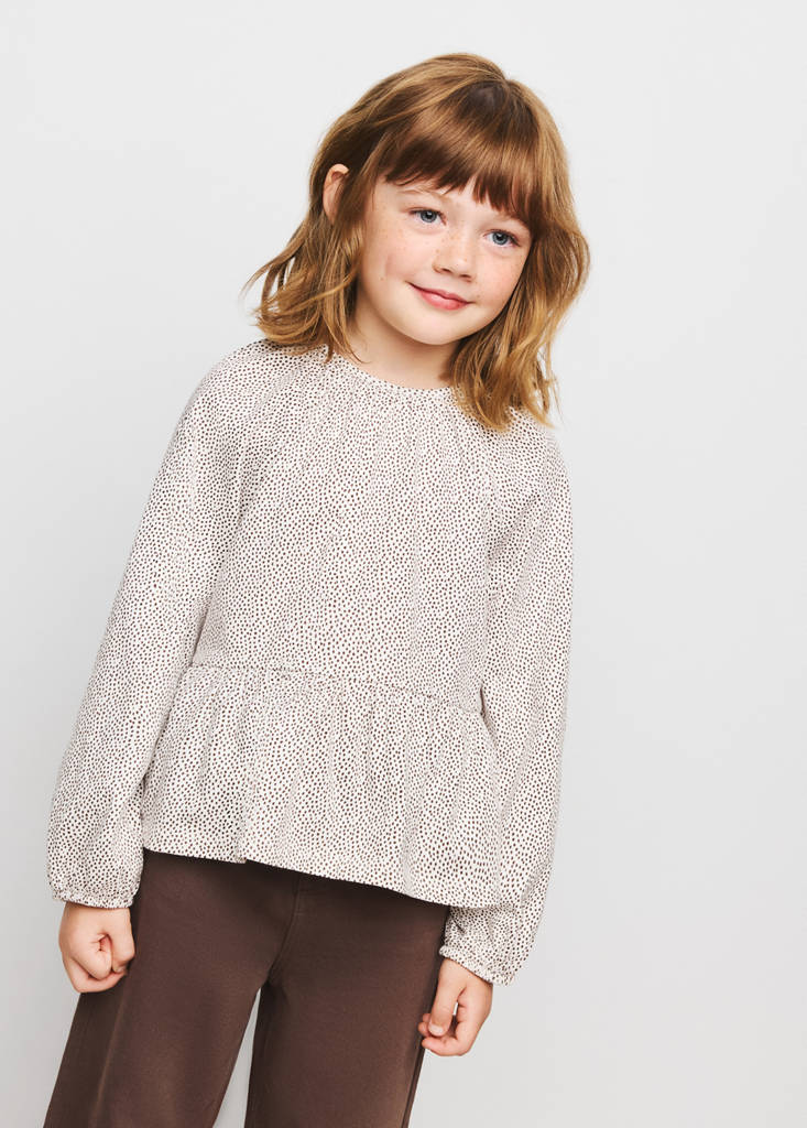 Printed cotton blouse — Off White