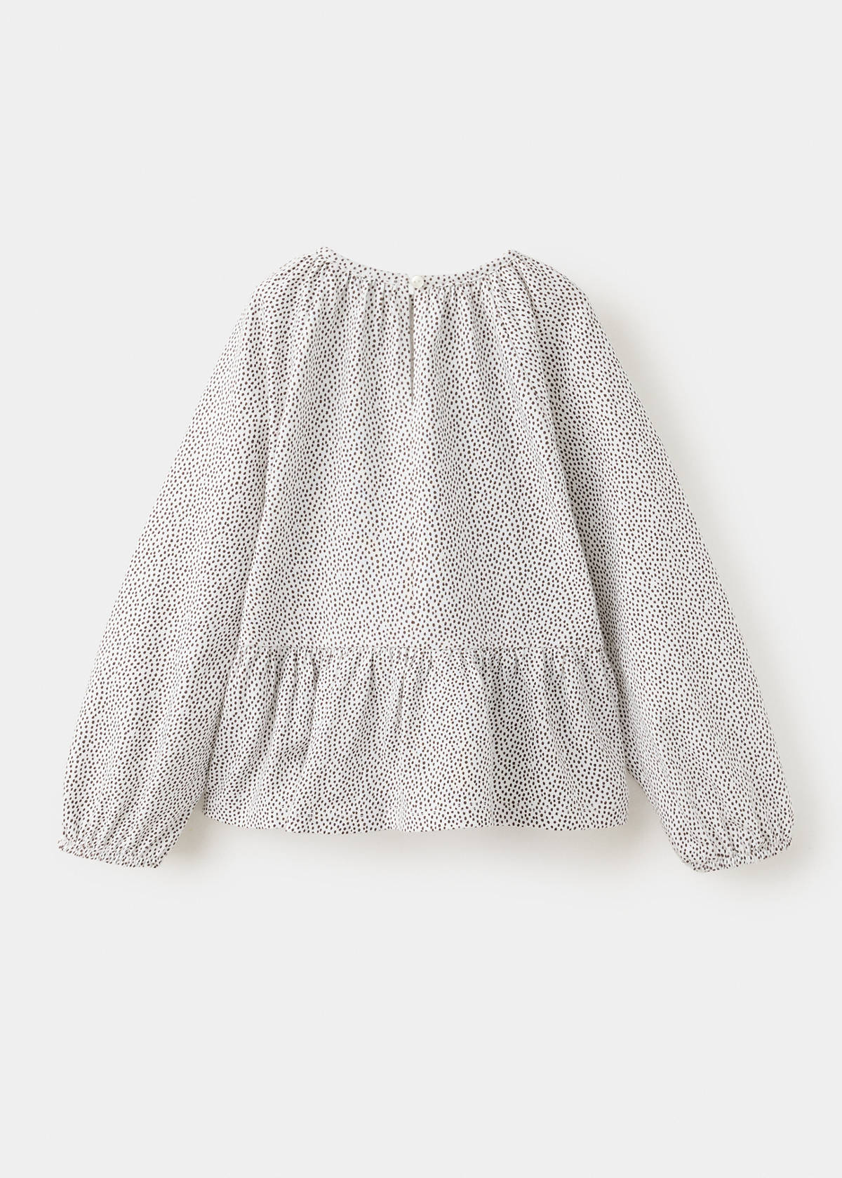 Printed cotton blouse — Off White
