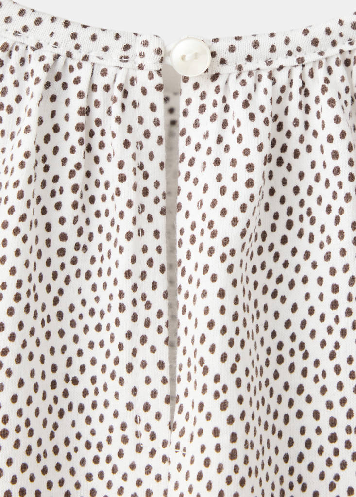 Printed cotton blouse — Off White