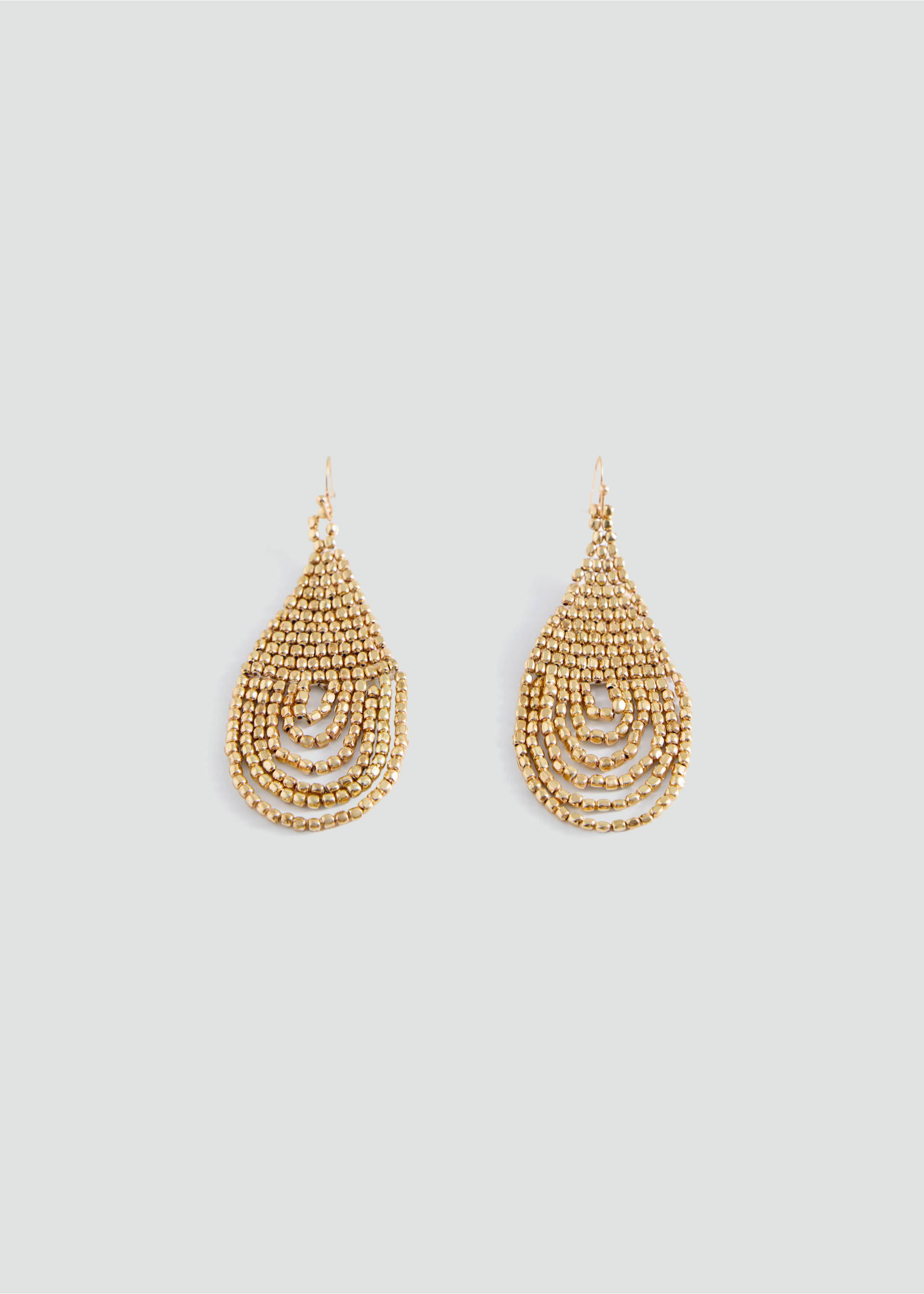 Beaded drop earrings - Article without model, Silver. Ref: 37005196-00.
