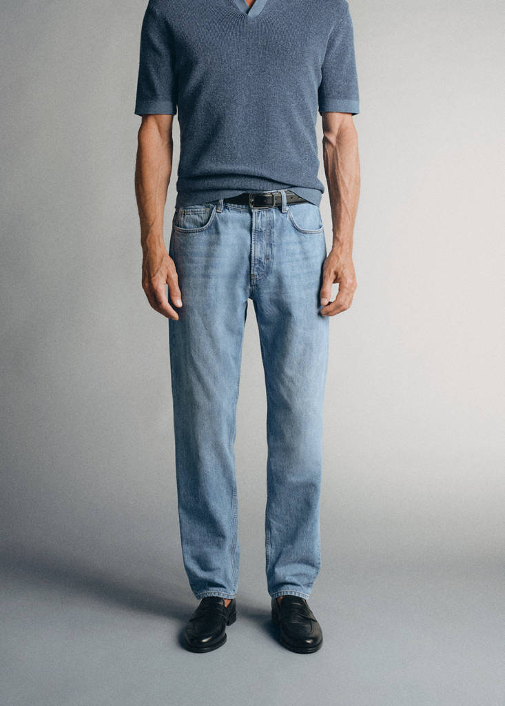 Regular fit jeans, 100% cotton, made in Italy — Light Blue