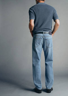 Jeans made in Italy, regular fit, Candiani fabric — Light Blue 3