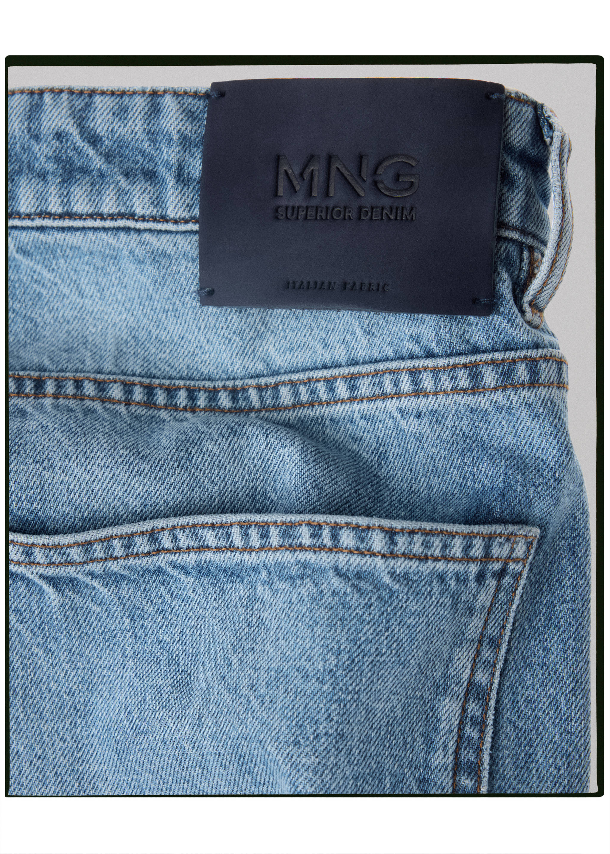 100% cotton regular fit jeans - Details of the article 0, Light Blue. Ref: 37005843-00.