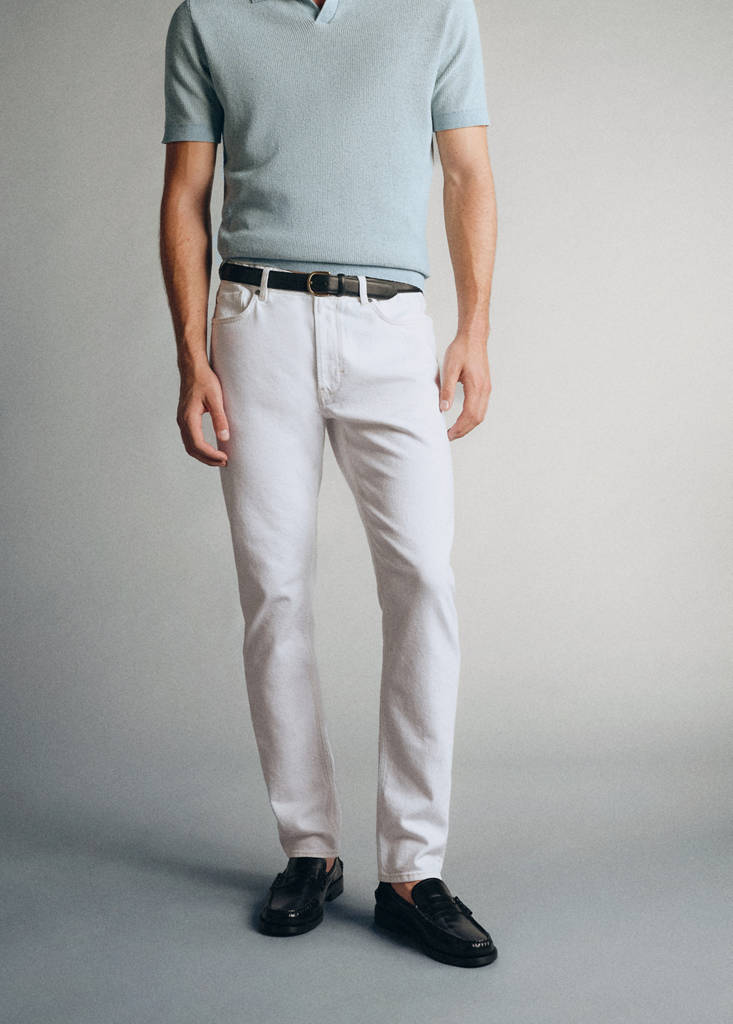 Slim-fit jeans in Italian cotton — Off White