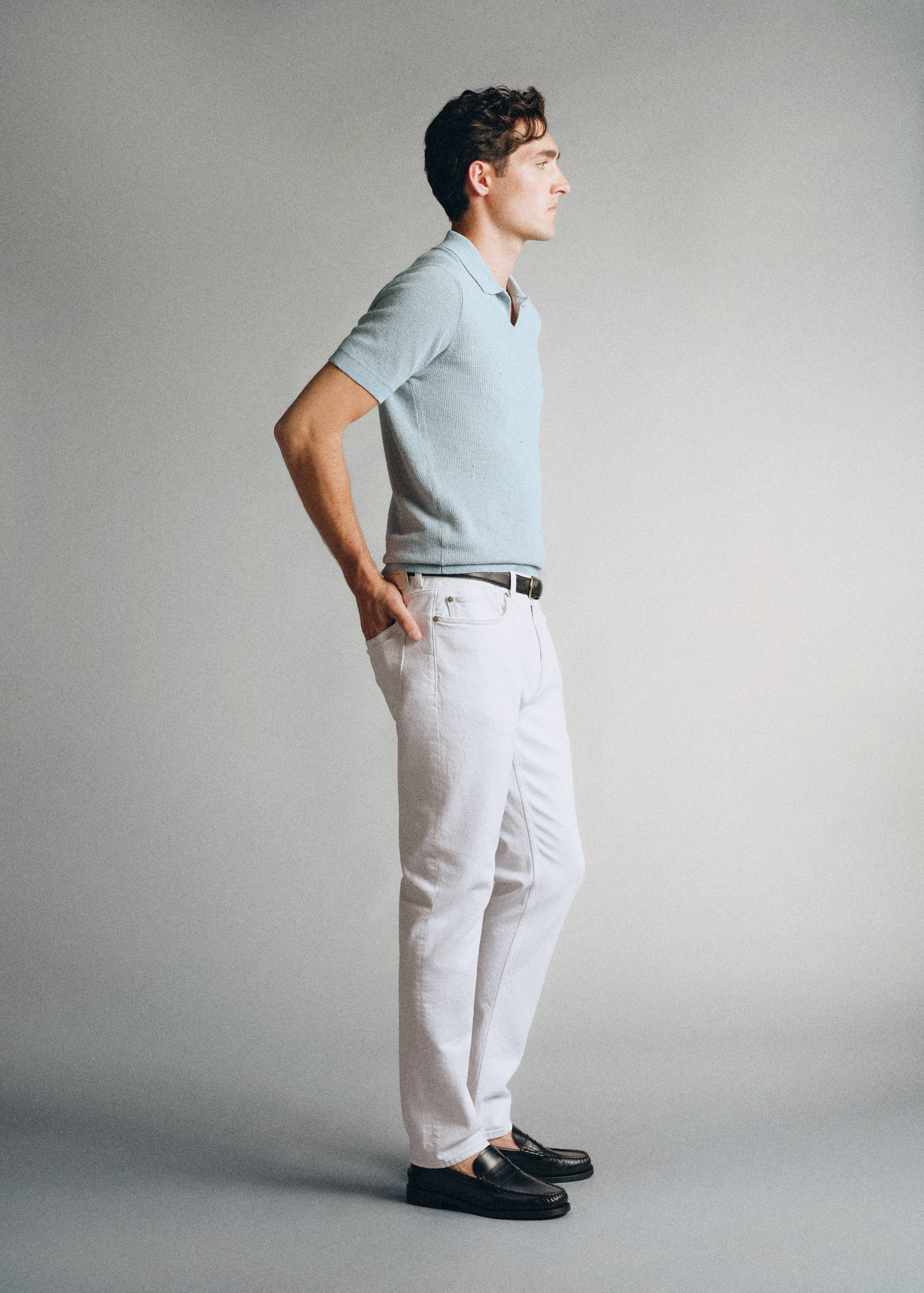 Premium cotton slim fit jeans - Details of the article 2