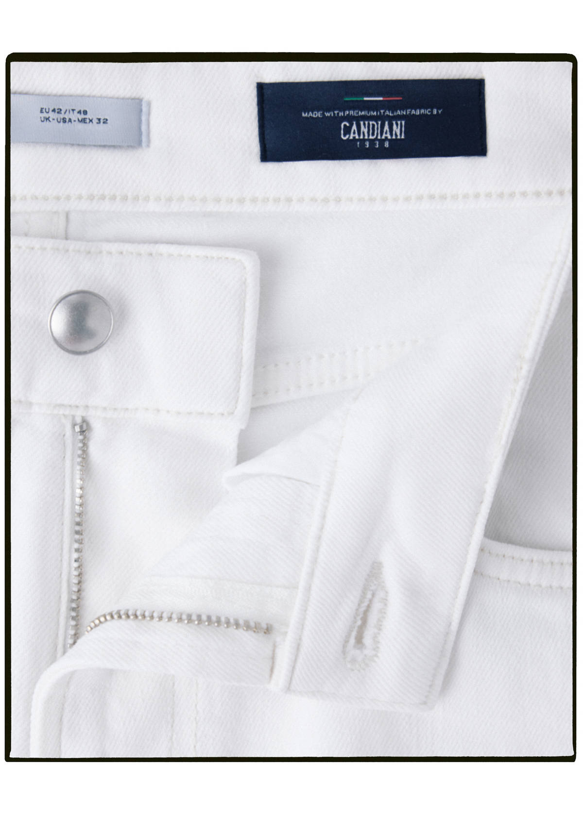 Slim-fit jeans in Candiani denim — Off White