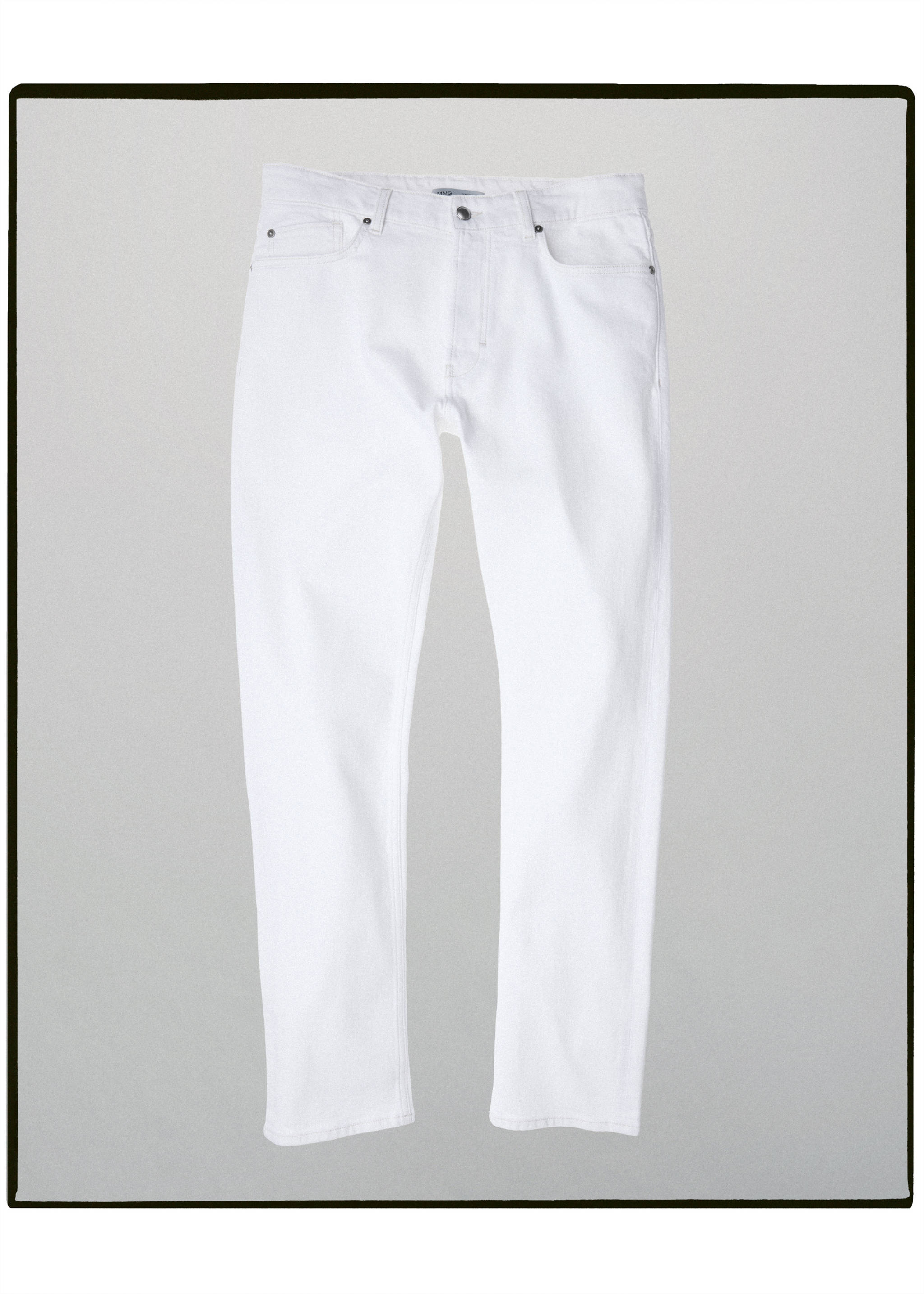 Jeans slim fit algodón - Artículo sin modelo, Blanco roto. Ref: 37005844-00.