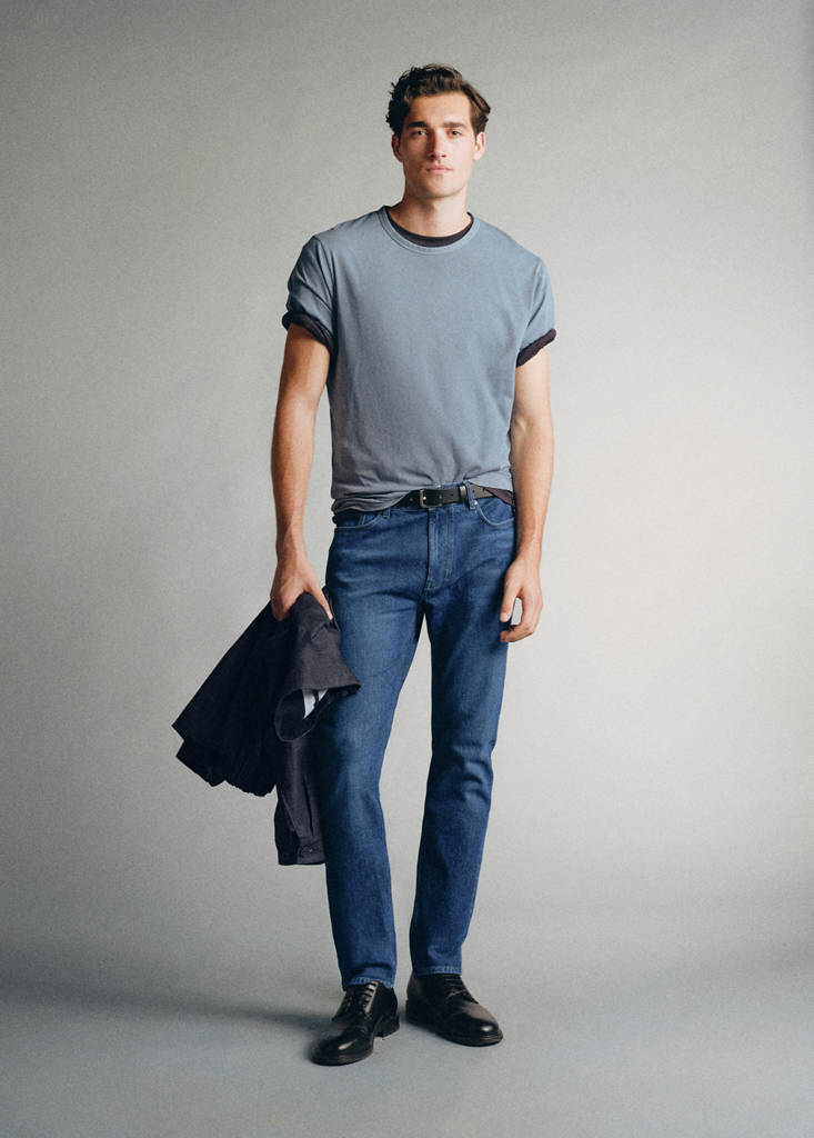 Slim-fit jeans in Italian cotton — Dark Blue