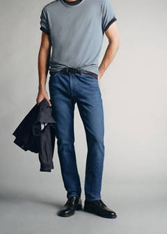 Slim-fit jeans in Candiani denim — Dark Blue 1