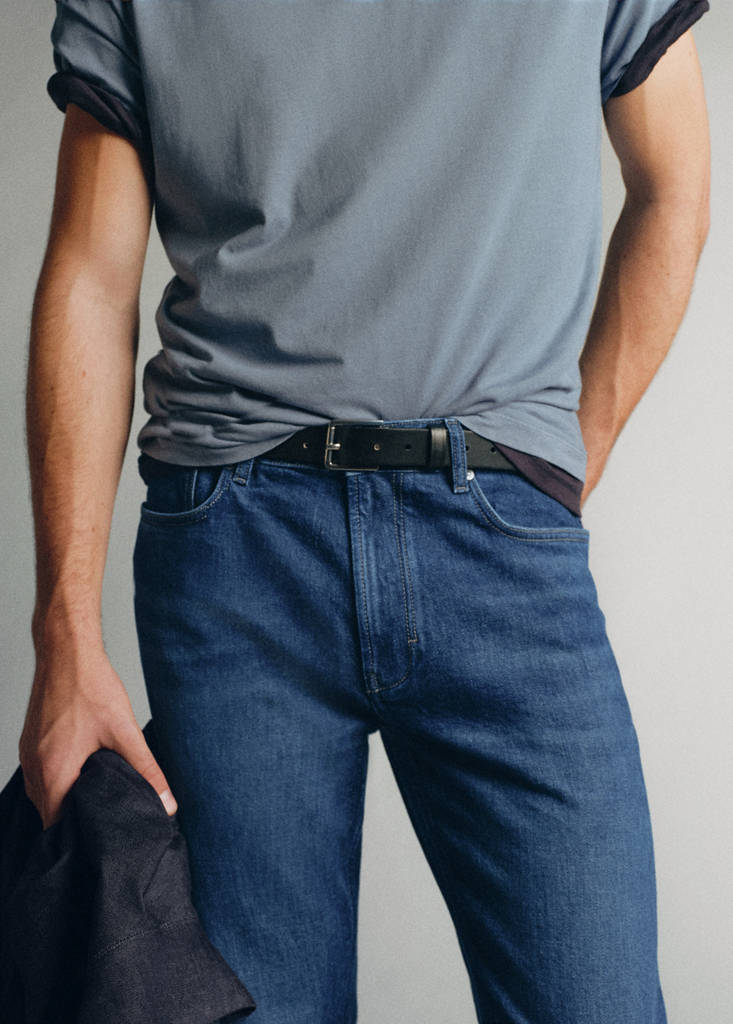 Slim-fit jeans in Italian cotton — Dark Blue