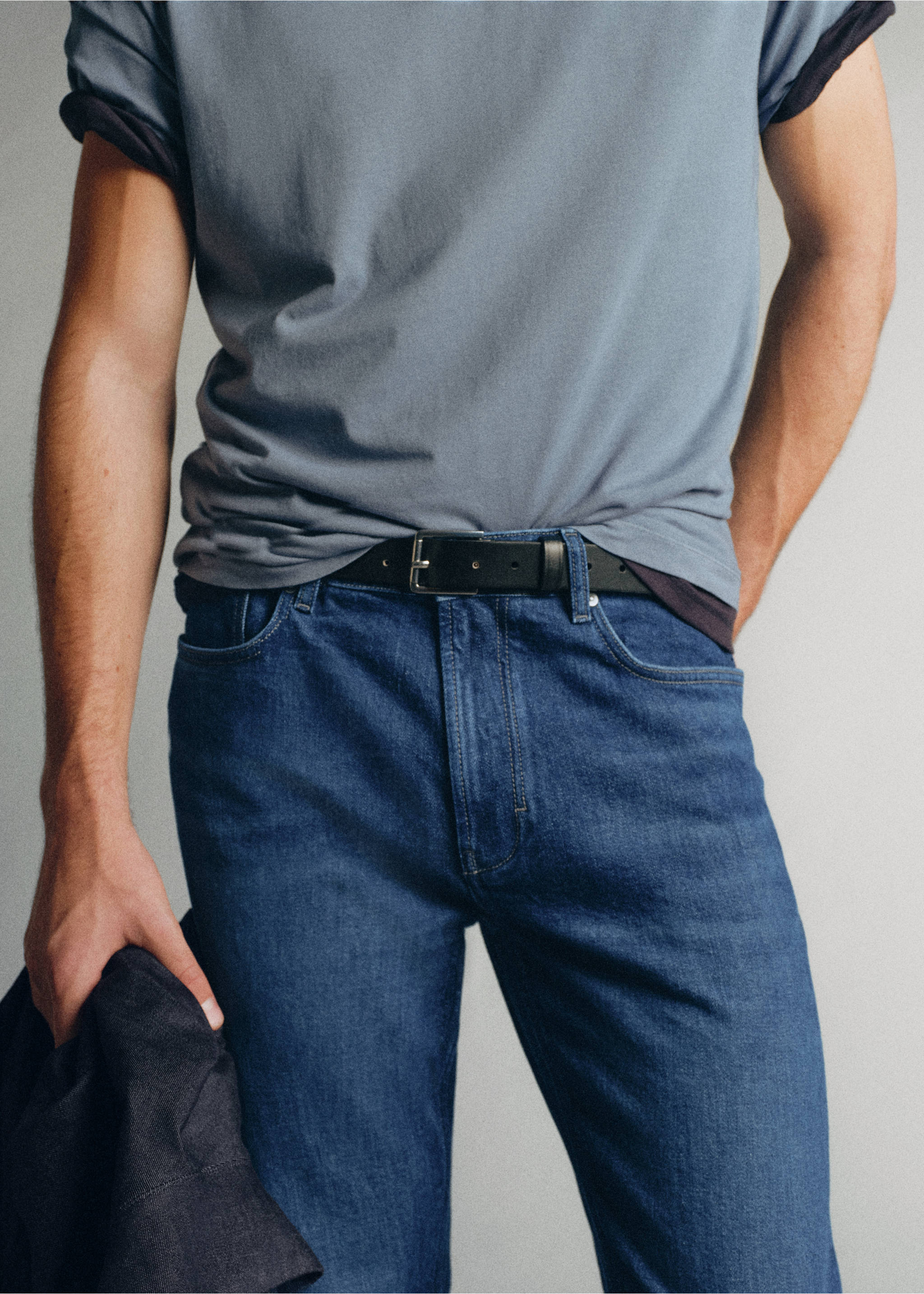 Jeans slim fit algodón premium - Detalle del artículo 1, Azul oscuro. Ref: 37005845-00.