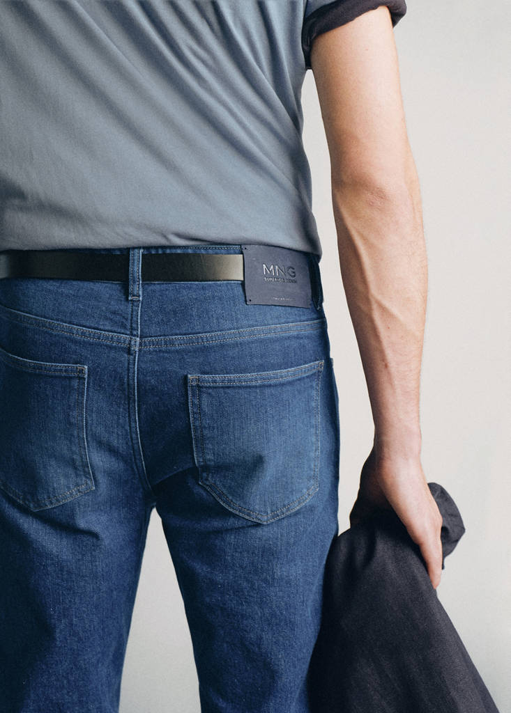 Slim-fit jeans in Italian cotton — Dark Blue