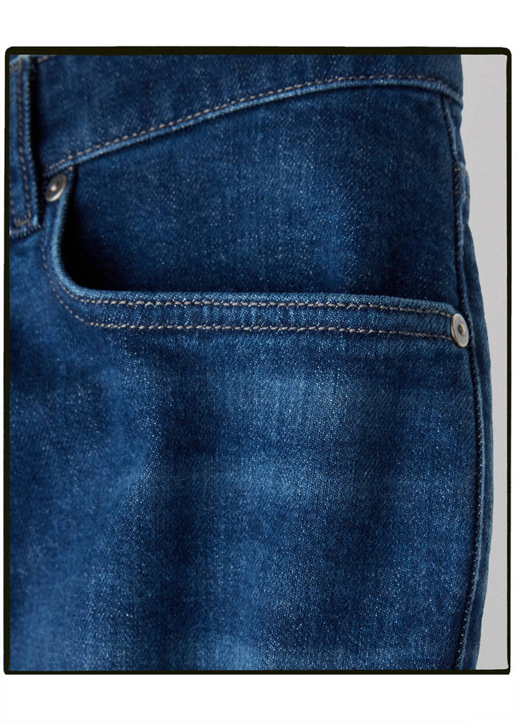 Slim-fit jeans in Italian cotton — Dark Blue