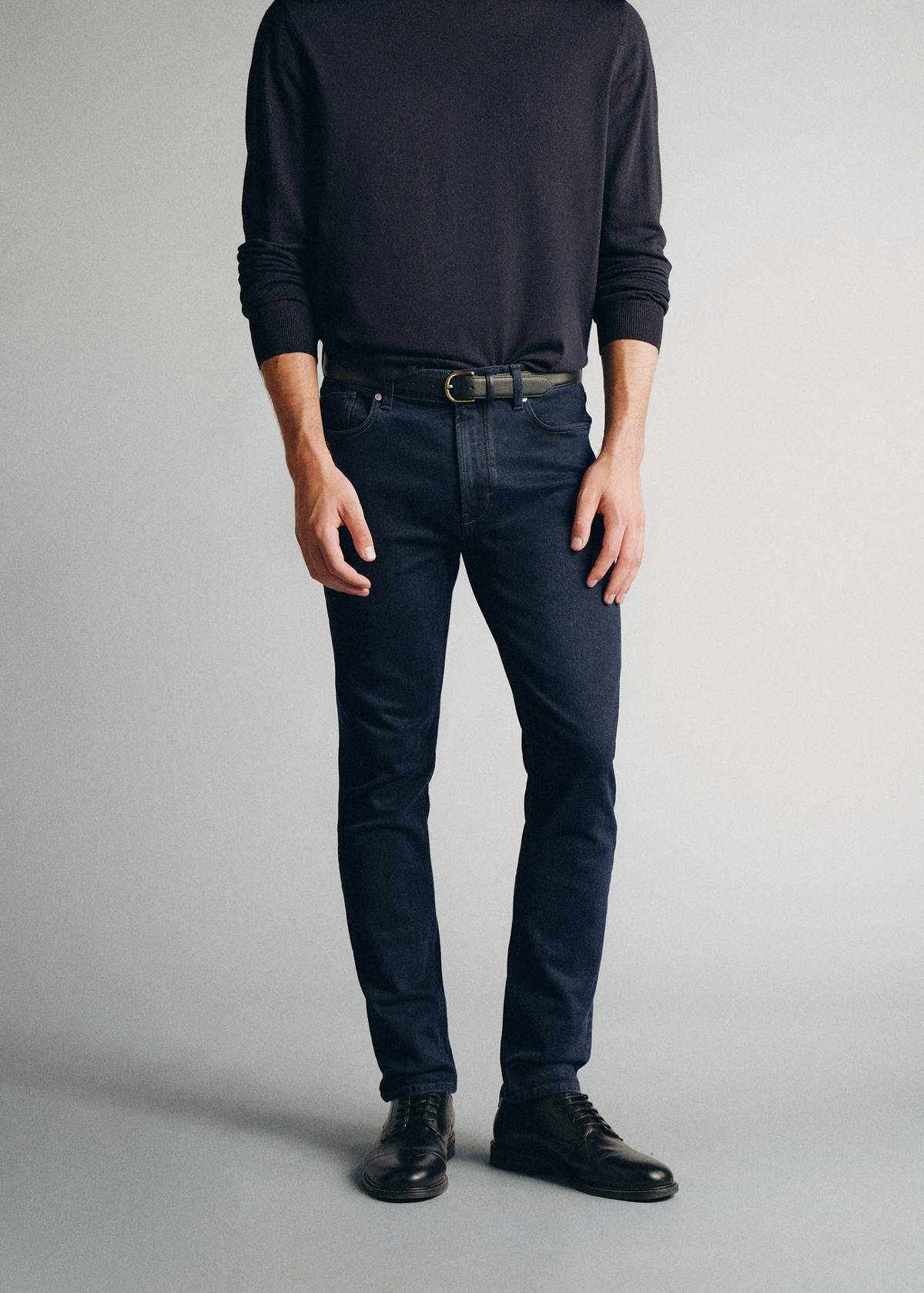 Slim-fit jeans in Candiani denim — Deep Dark Blue