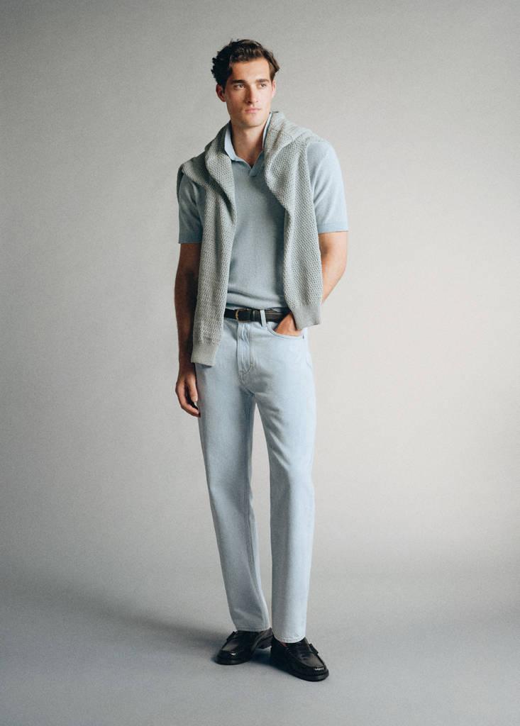 Relaxed-fit jeans, 100% cotton, made in Italy — Bleach Blue