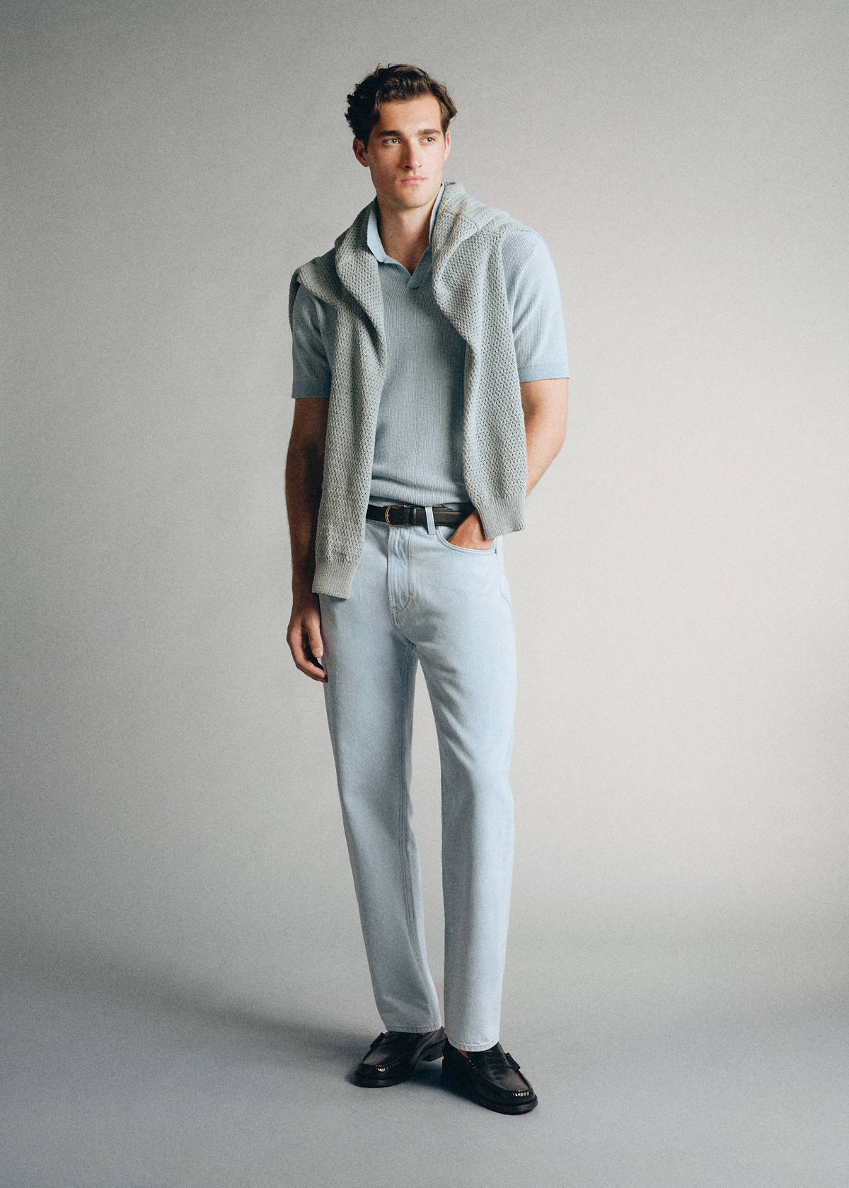 Relaxed-fit jeans in Candiani fabric — Bleach Blue