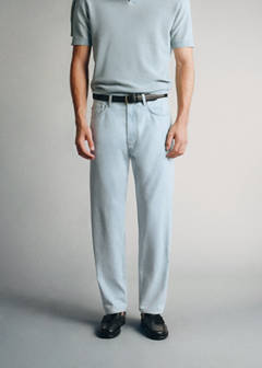 Relaxed-fit jeans in Candiani fabric — Bleach Blue 1
