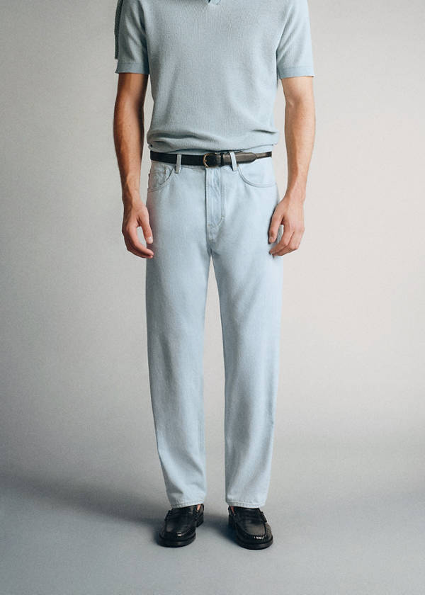 Relaxed-fit jeans in Candiani fabric — Bleach Blue