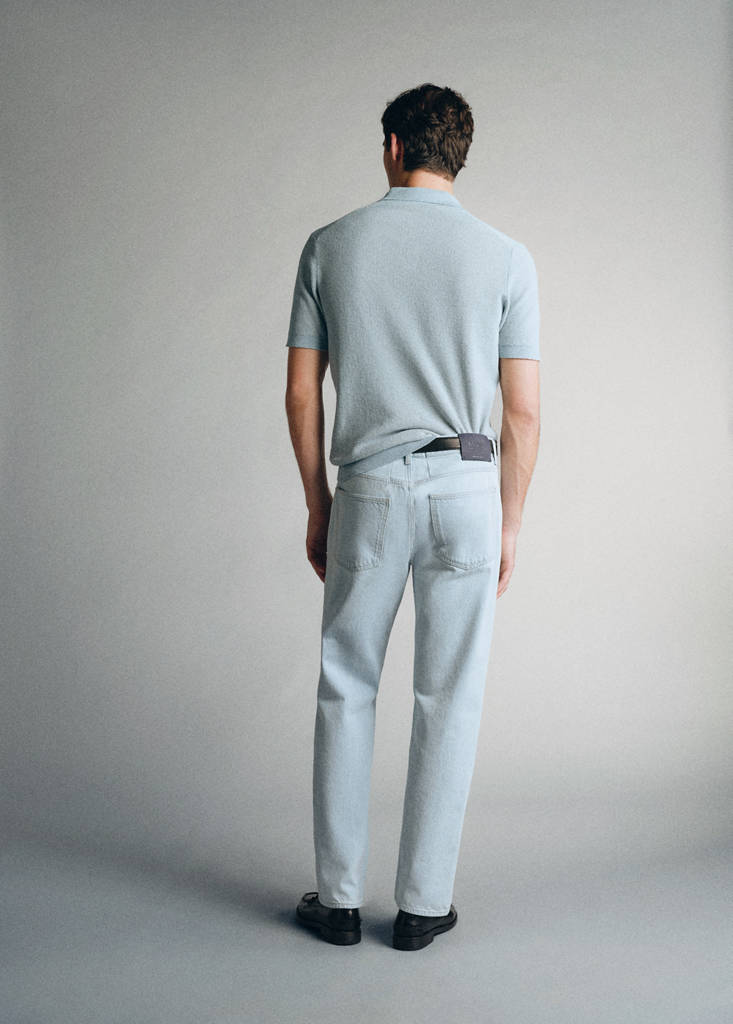 Relaxed-fit jeans, 100% cotton, made in Italy — Bleach Blue