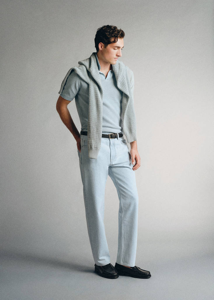 Relaxed-fit jeans, 100% cotton, made in Italy — Bleach Blue