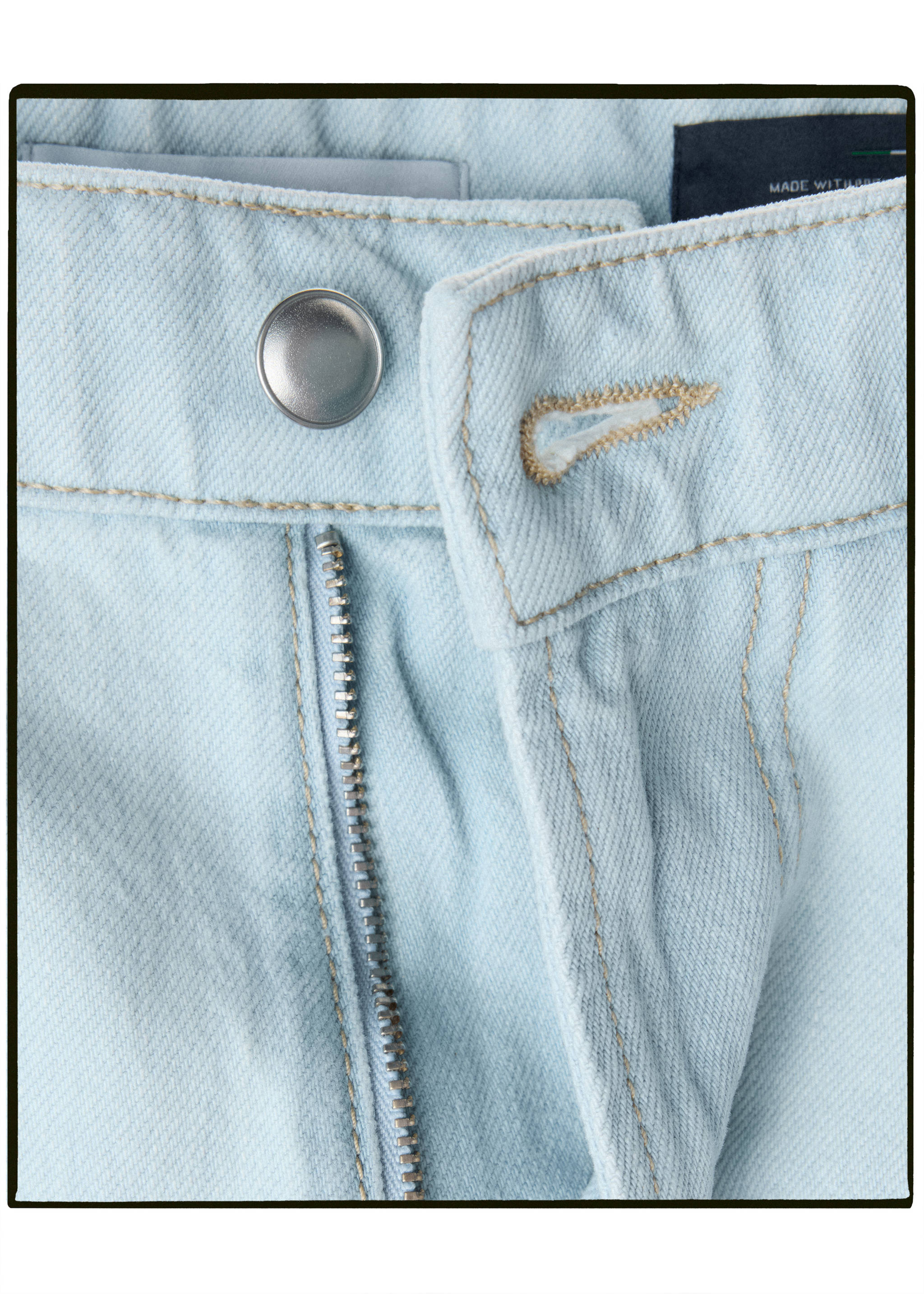 Jeans relaxed fit 100% algodón - Detalle del artículo 8, Azul bleach. Ref: 37005847-00.