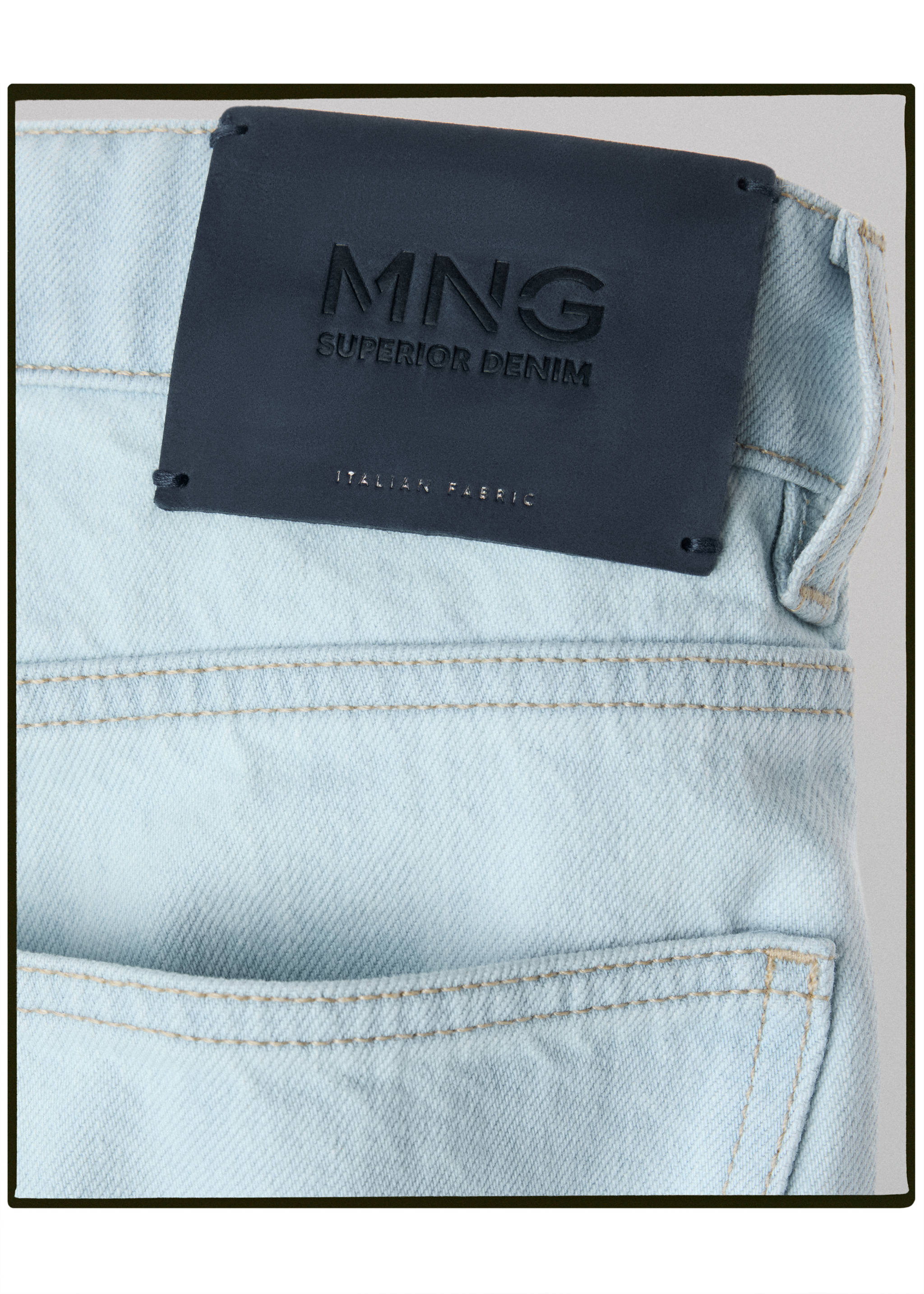 Jeans relaxed fit 100% algodón - Detalle del artículo 0, Azul bleach. Ref: 37005847-00.