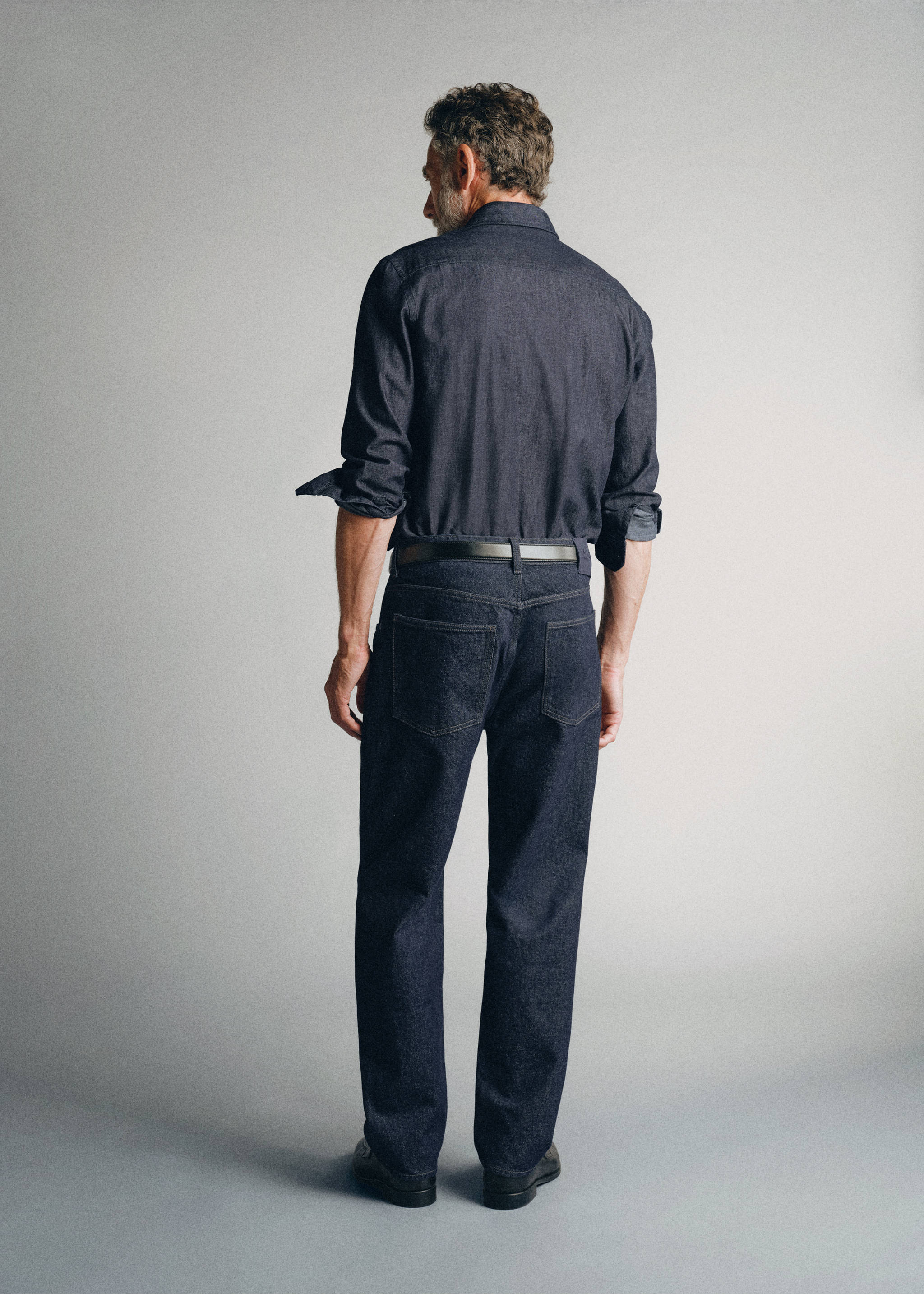 Relaxed fit jeans 100% premium cotton - Reverse of the article, Open Blue. Ref: 37005848-00.