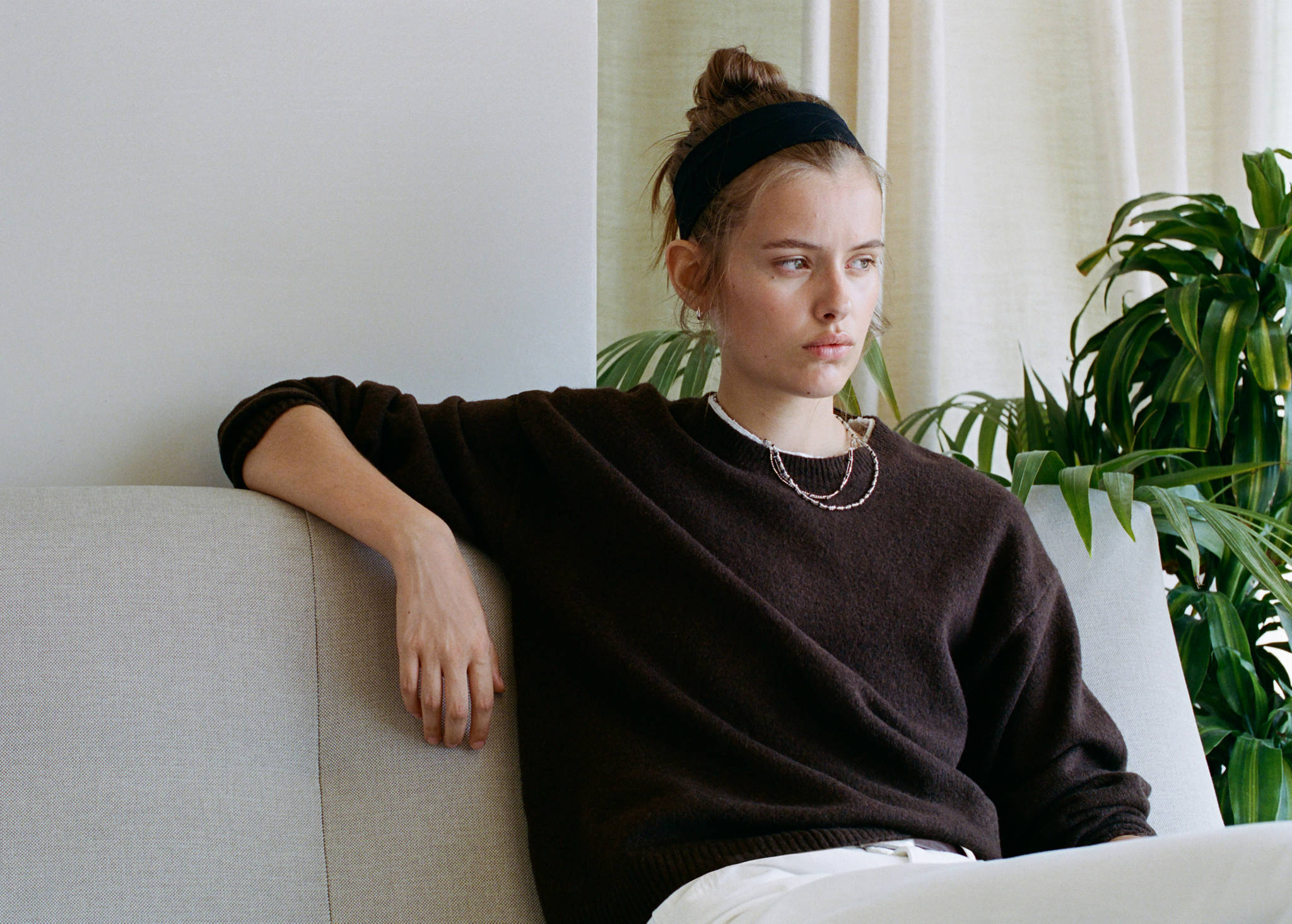 Ribbed neck sweater - Panoramic plane