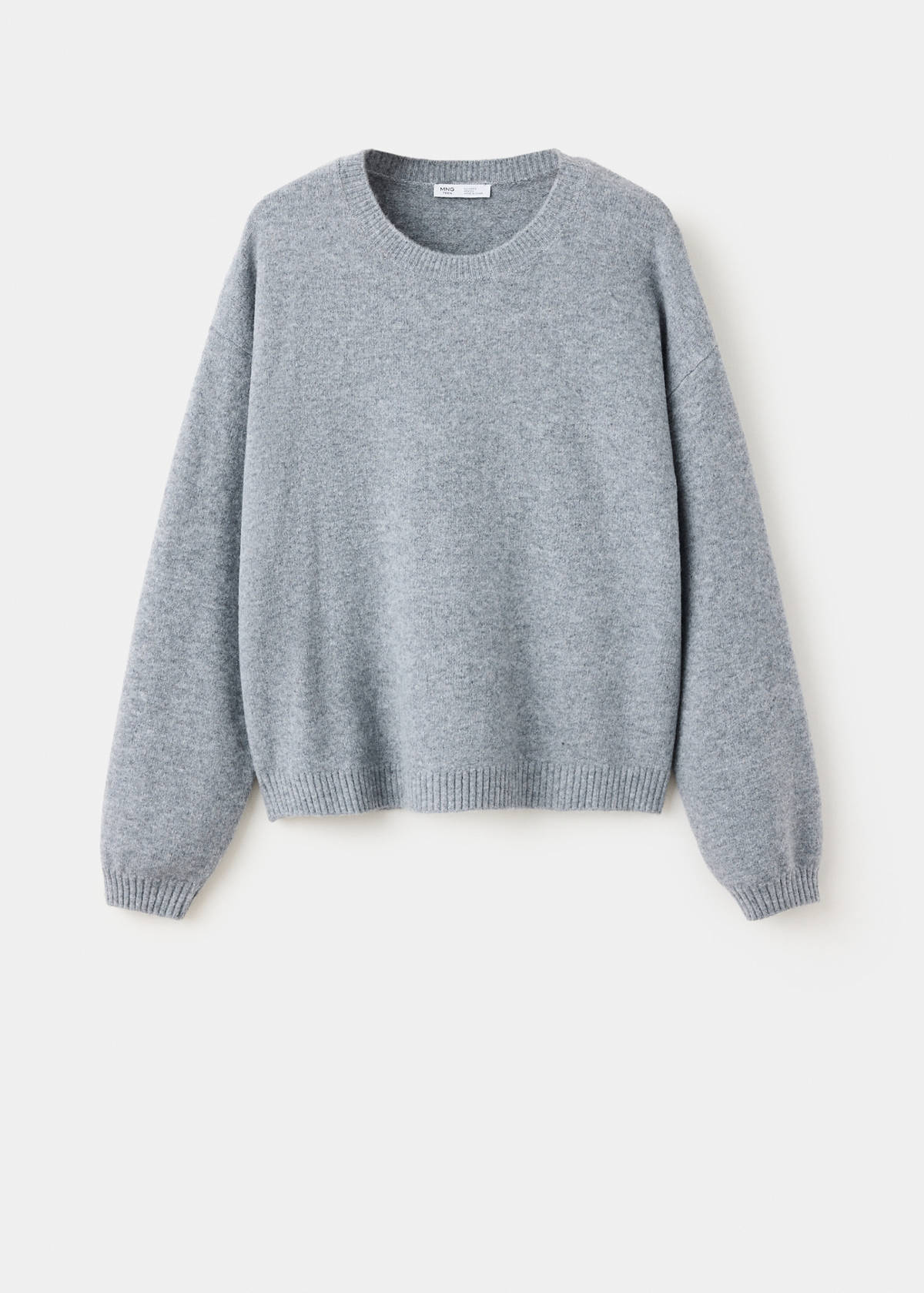 Ribbed neck sweater — Medium Heather Grey