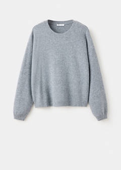 Ribbed neck sweater — Medium Heather Grey 5