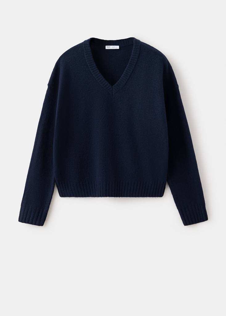 V-neck sweater — Navy
