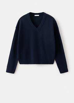 V-neck sweater — Navy 5