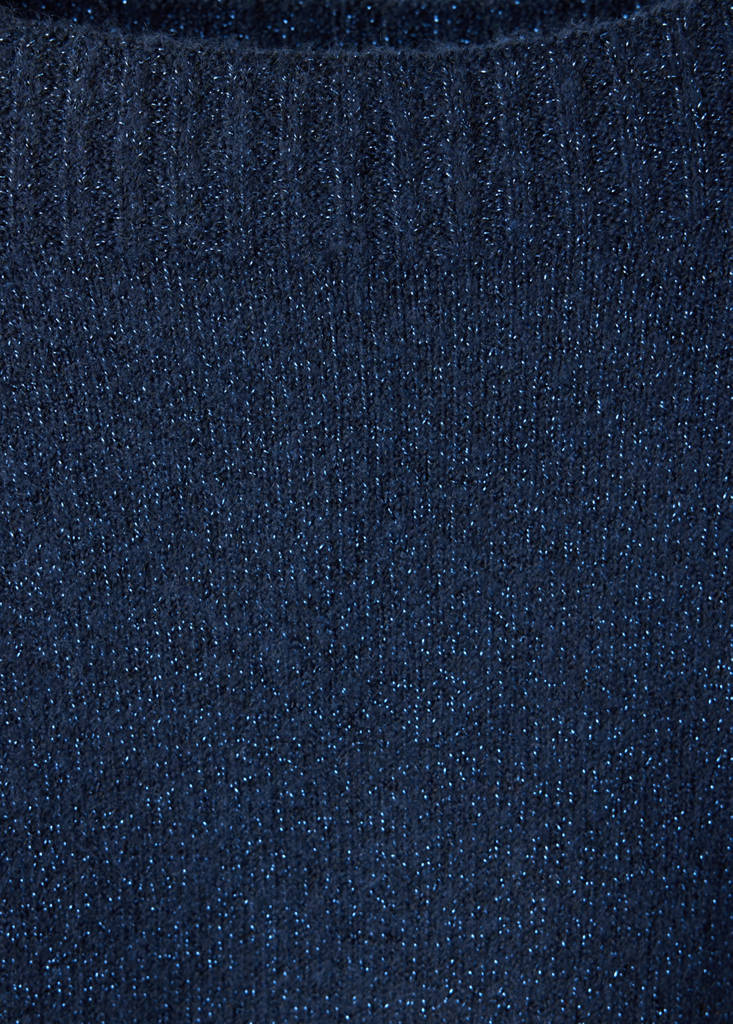 Lurex jumper with buttons — Navy