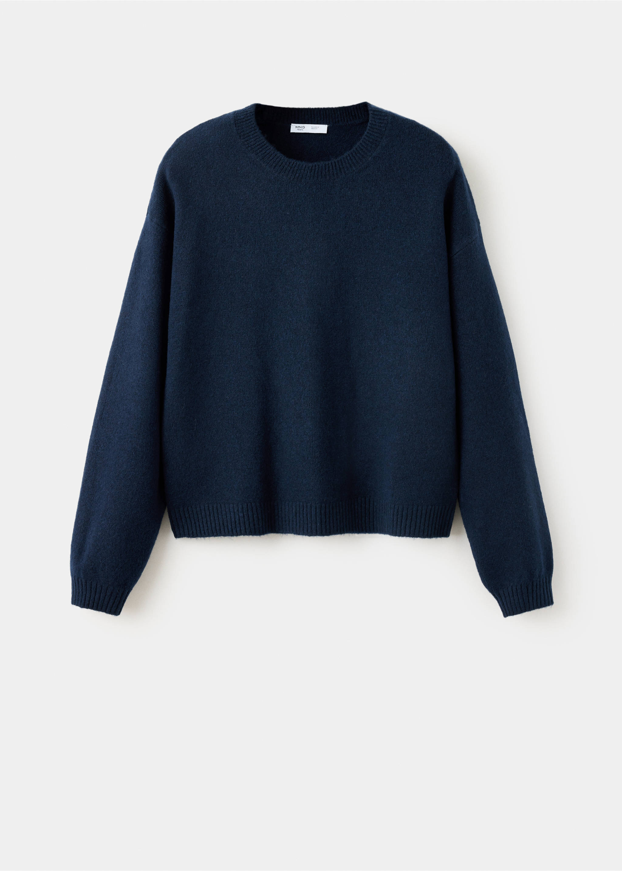 Pull-over col côtelé - Article sans modèle, Bleu marine. Ref: 37005857-00.