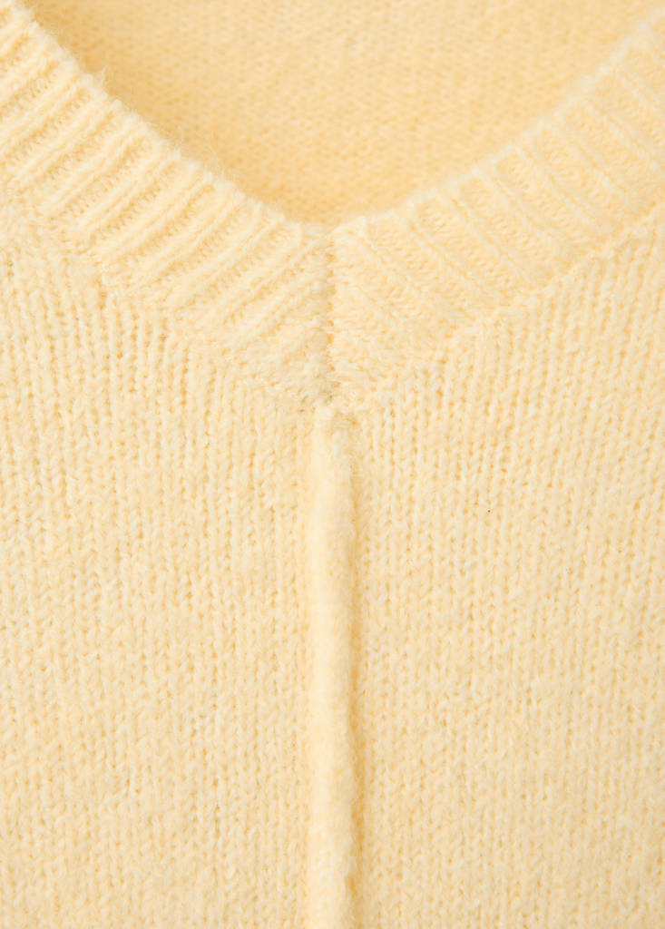 Sweater with seam detail — Yellow