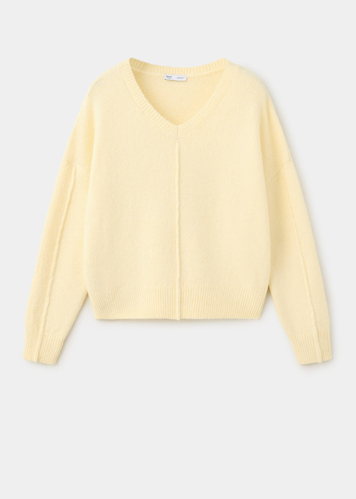 Sweater with seam detail — Yellow
