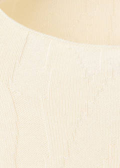 Fitted textured sweater — Ecru 6