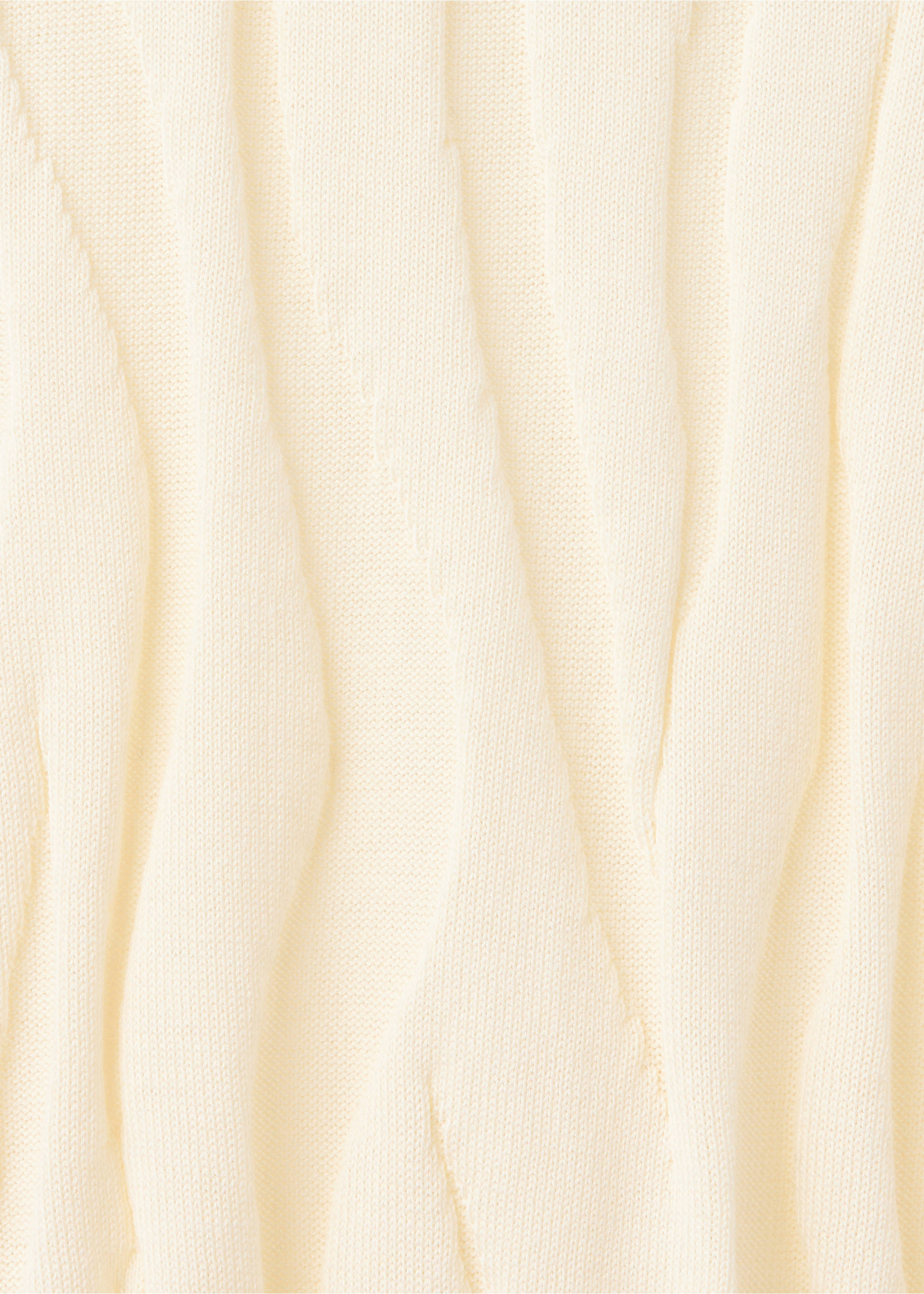 Fitted wavy-effect sweater - Details of the article 0, Ecru. Ref: 37005865-00.